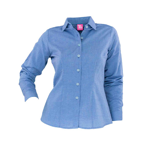 CAMISA BBO OXFORD DAMA MANGA LARGA - Vista 3